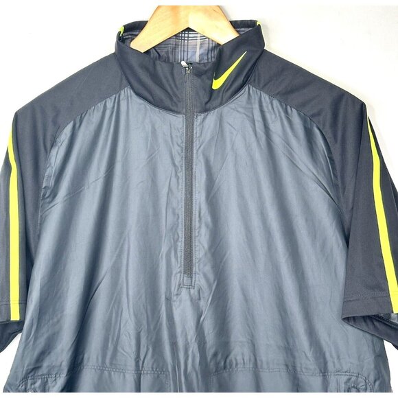 Nike Mens Golf Jacket 1/4 Zip Pullover Banff Springs Wind Breaker Black Medium - Picture 3 of 11